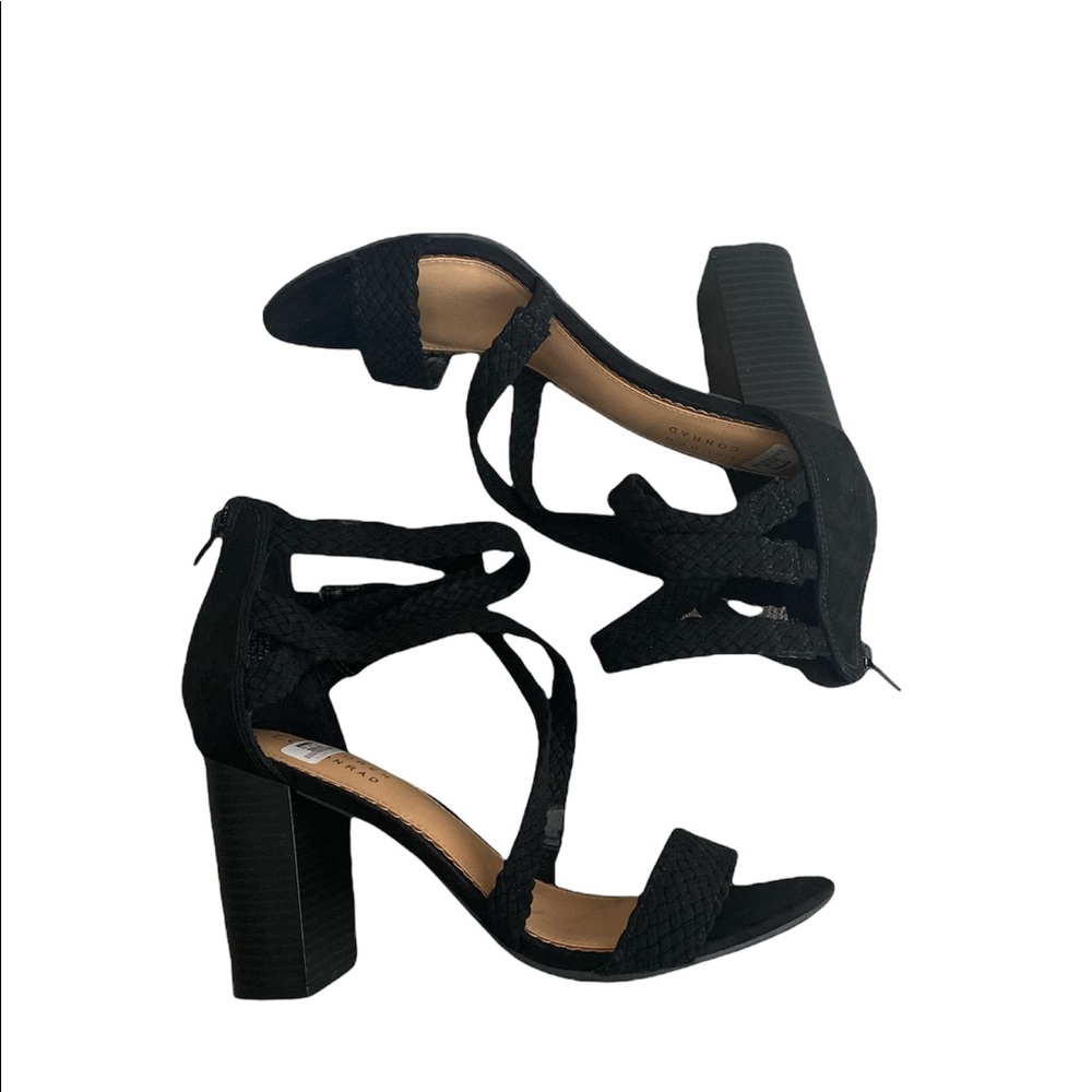 Strap open toe heel
